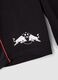 Black cotton-blend sports shorts, regular fit_5