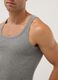 Grey pure cotton regular fit tank top_3