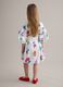 Girls&rsquo; white pure cotton dress with floral print, regular fit_2