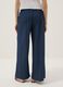 Blue pure cotton striped palazzo trousers_3