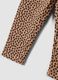 Brown stretch cotton leggings with heart print_3