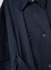 Long blue cotton blend coat with oversized fit_5