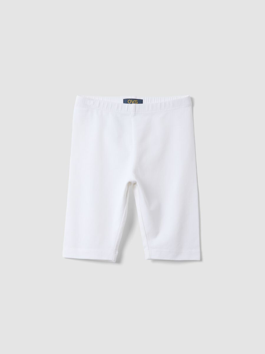 White organic cotton cycling shorts_0