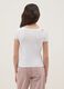 Girls' Slim Fit White Cotton Blend T-shirt_1