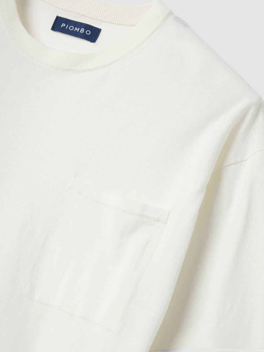 White pure cotton short-sleeve regular-fit T-shirt_5