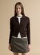 Brown pure wool cardigan with polo collar, regular fit_2