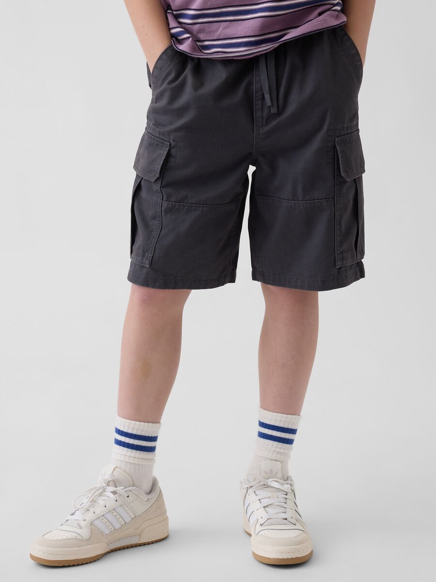 Pure cotton cargo shorts_1