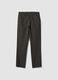 Green cotton chino trousers, regular fit_0
