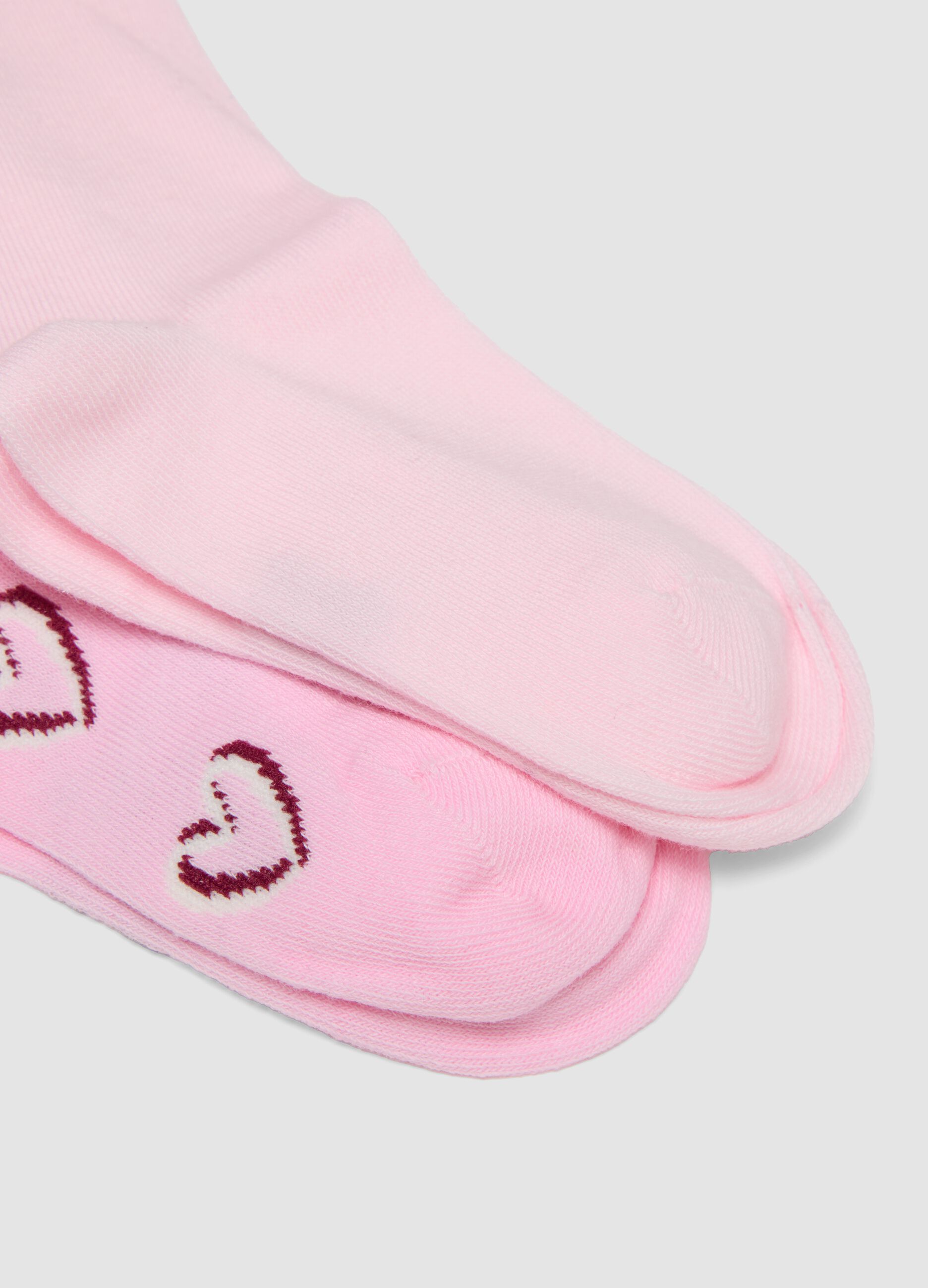 3-pack of pink midi socks in stretch organic cotton