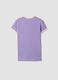 Purple fitted stretch cotton T-shirt with contrast trims_2