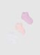 Girls' Multicolour Cotton Blend Socks Tripack with Bow_0