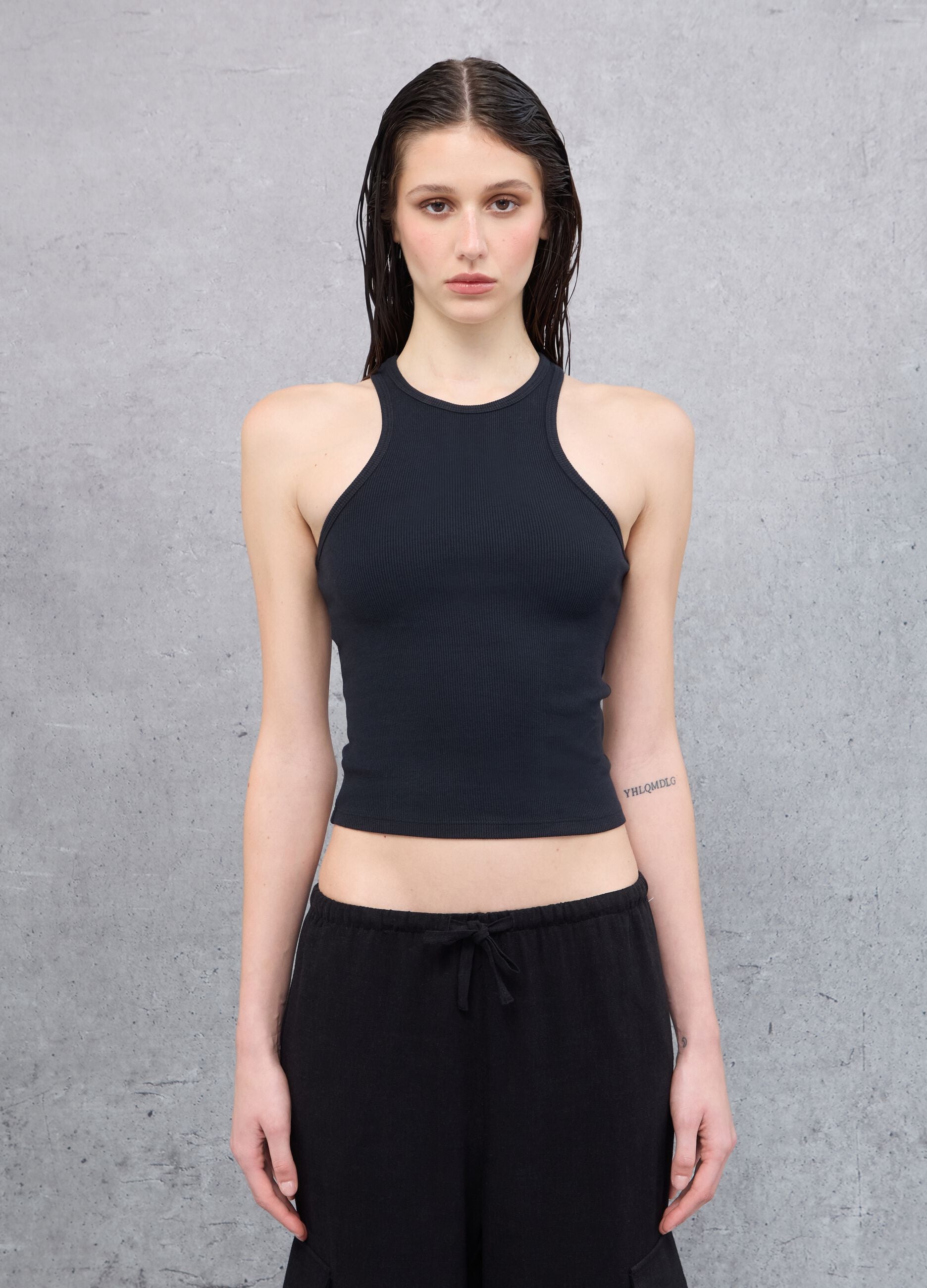Tank Top Crew Neck Black