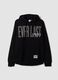Black cotton-blend zip-up hoodie_4