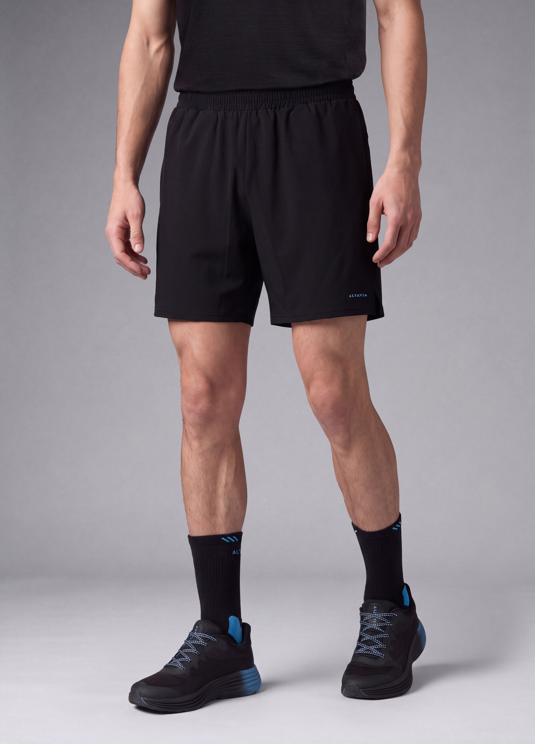 Black easy-dry stretch shorts ALTAVIA RUNNING