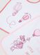 3-pack of pink and white organic cotton bibs with Minnie graphics for baby girl_2