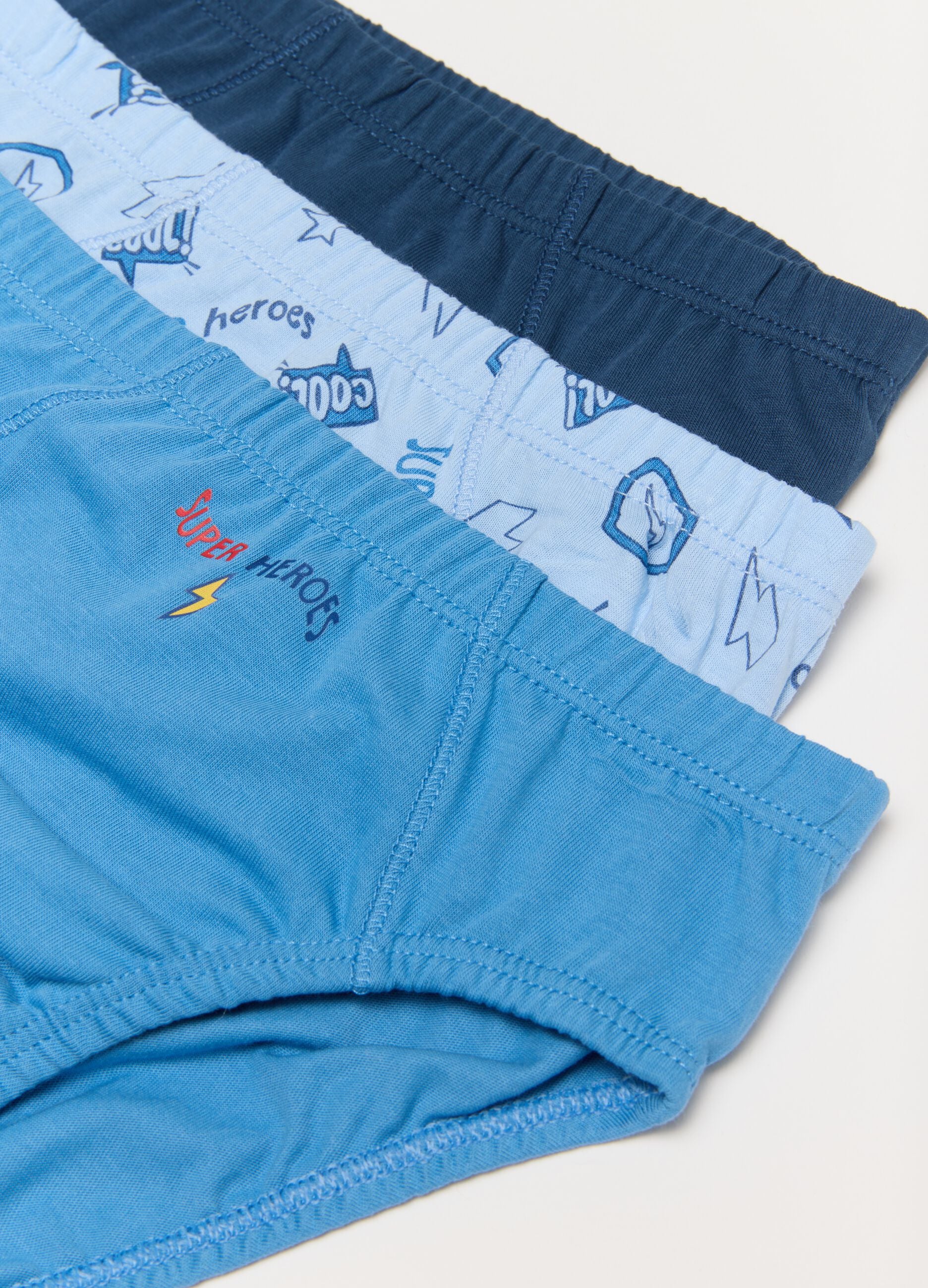 Children's regular fit multicolour multipack cotton briefs
