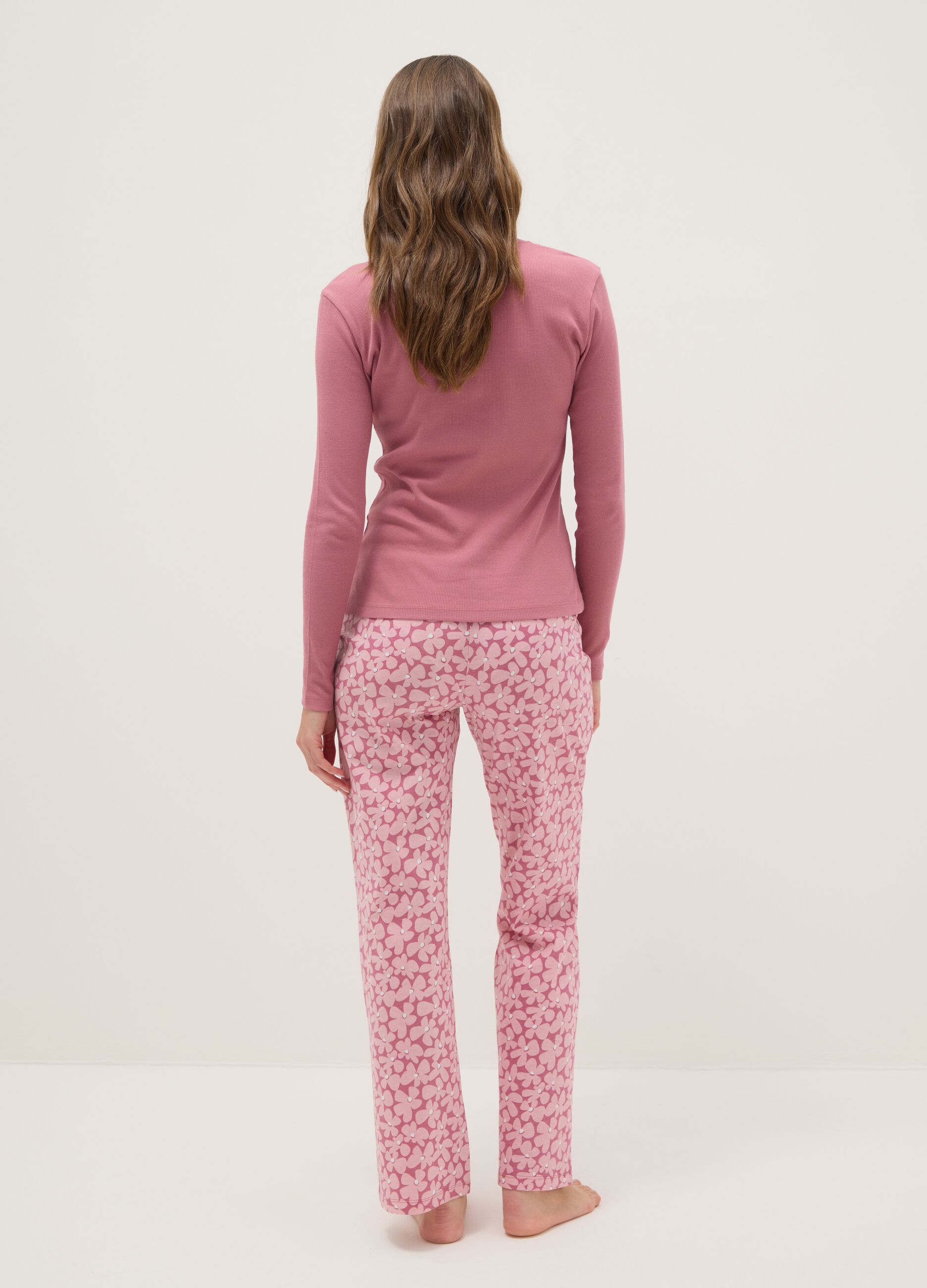 Multicolour Floral Pyjamas in Pure Cotton Regular Fit