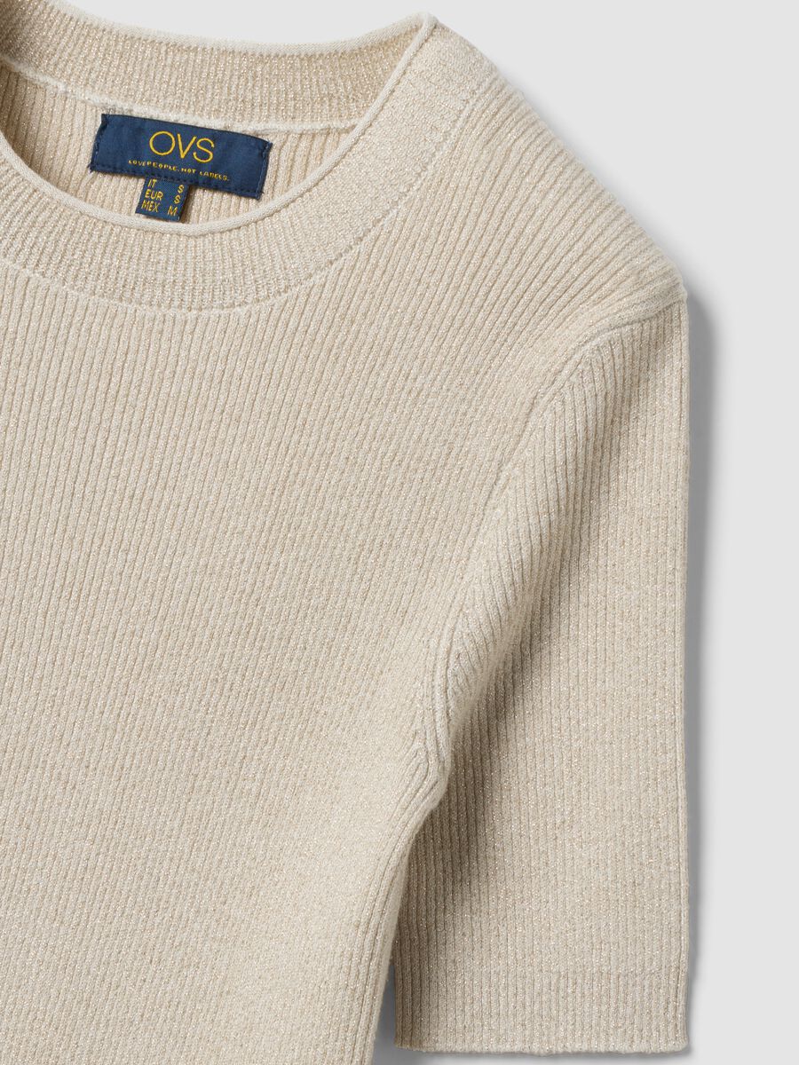 Beige fitted ribbed viscose-blend knit top_6