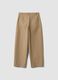 The Iconic Pants beige stretch cotton-blend barrel-fit trousers_2