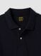 Blue long-sleeve organic cotton piqu&eacute; polo shirt, regular fit_5