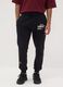 Black cotton-blend joggers with Miami Heat print_1