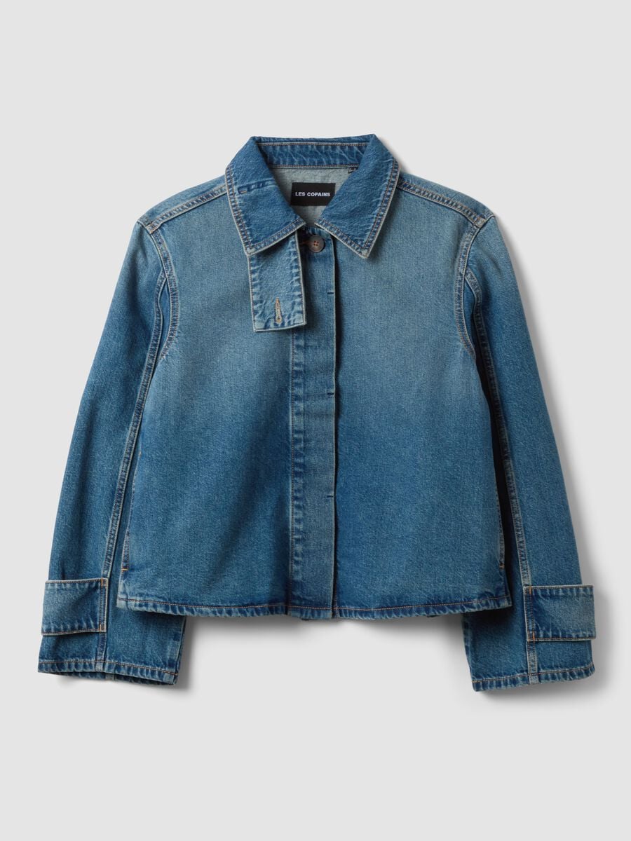 Blue oversized pure-cotton denim jacket_4