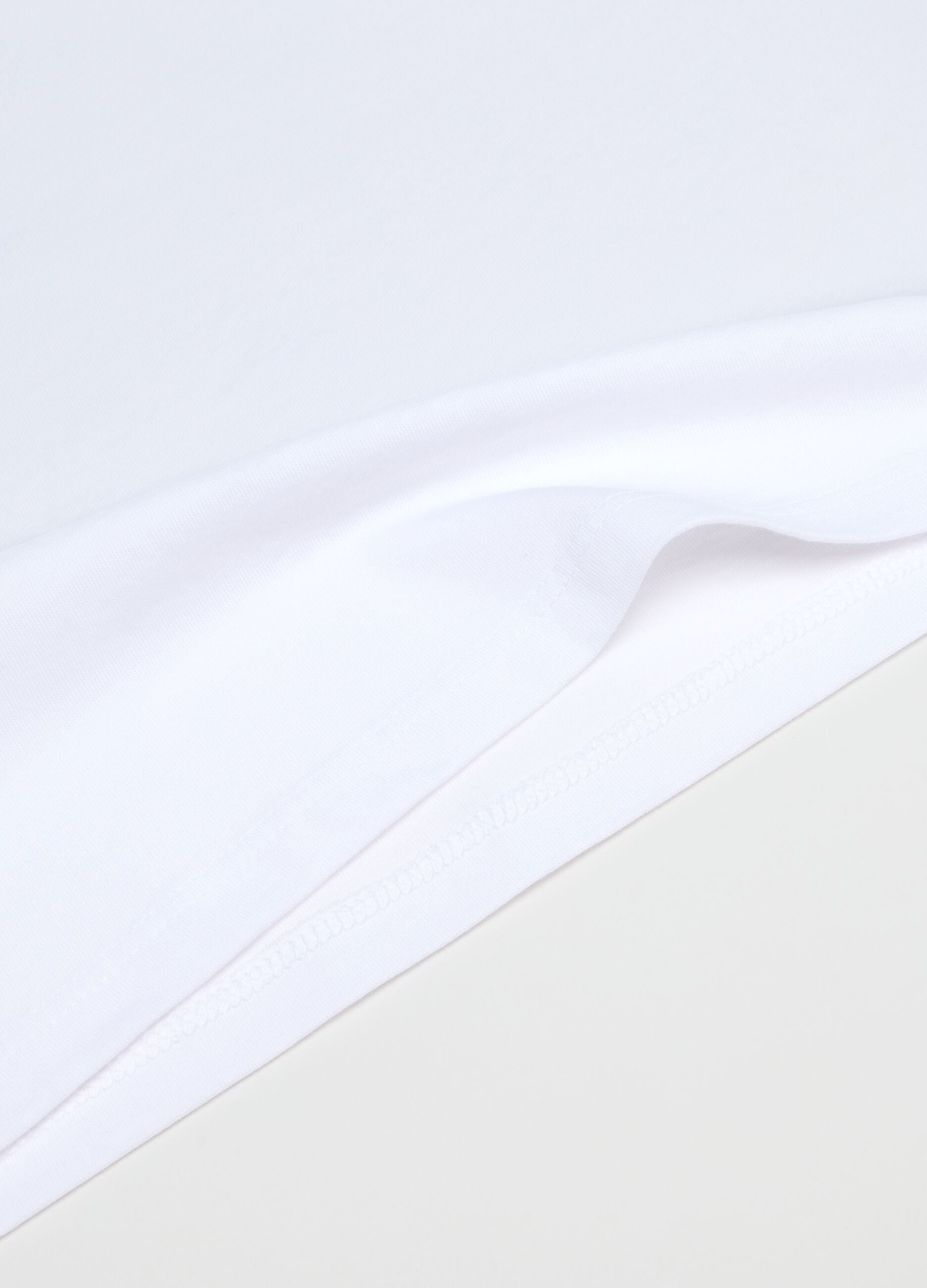 Pack of two white children's vests in pure cotton regular fit