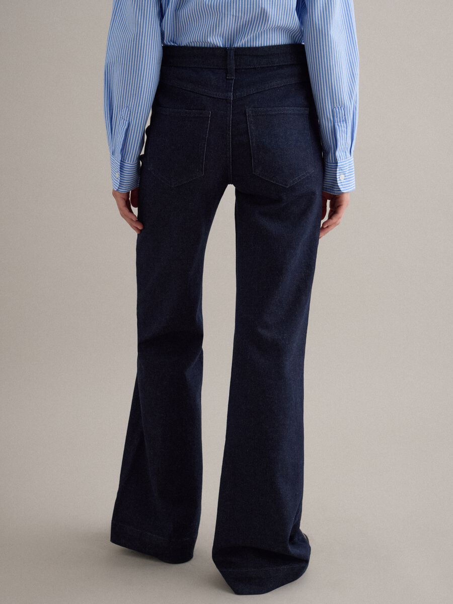 Jeans bootcut blu in cotone elasticizzato_2