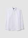 White pure cotton shirt with French collar, regular fit, non-iron_4