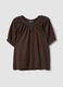 Brown linen blend regular fit shirt with Mandarin collar_4