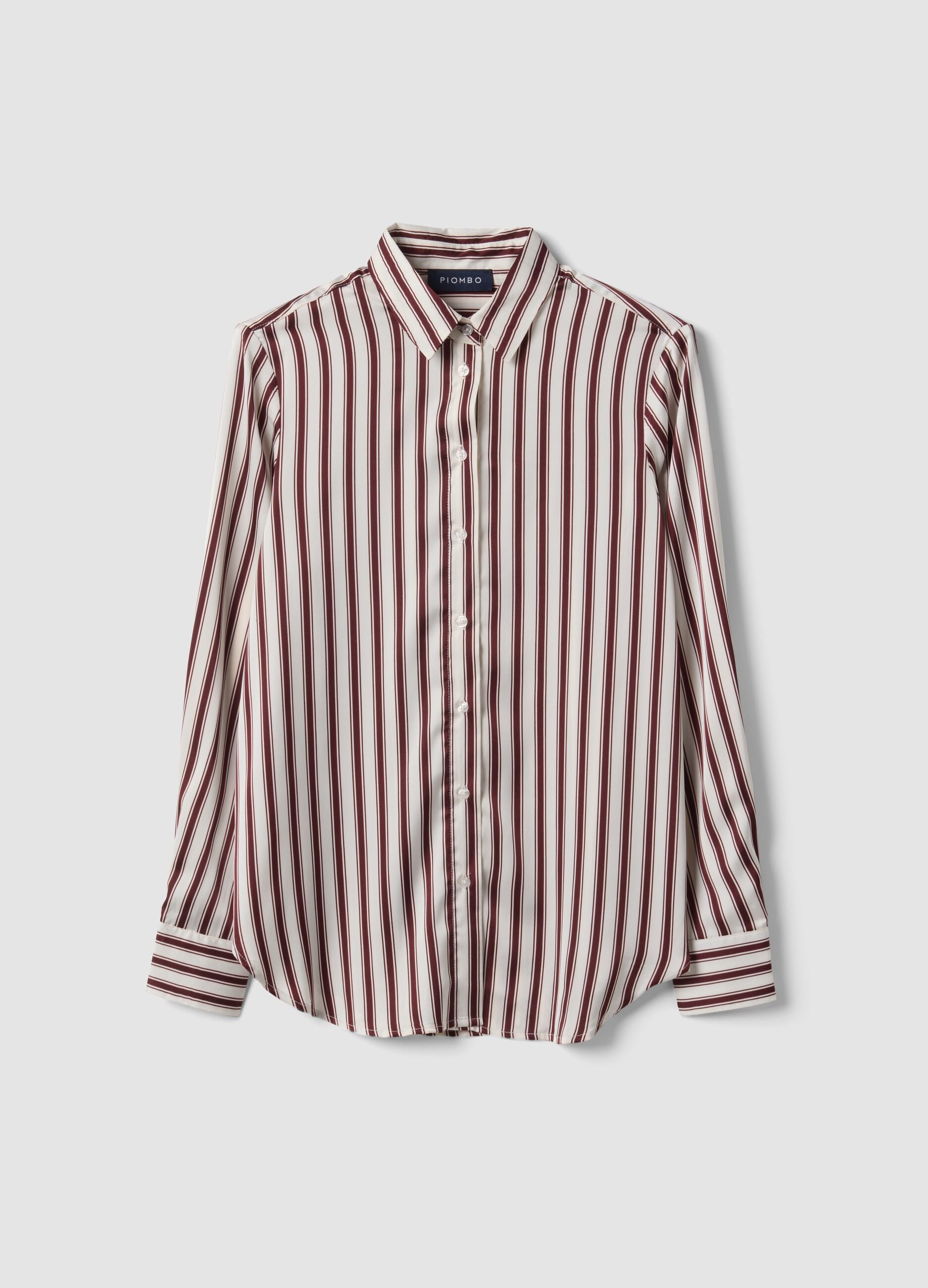 White regular-fit striped stretch shirt