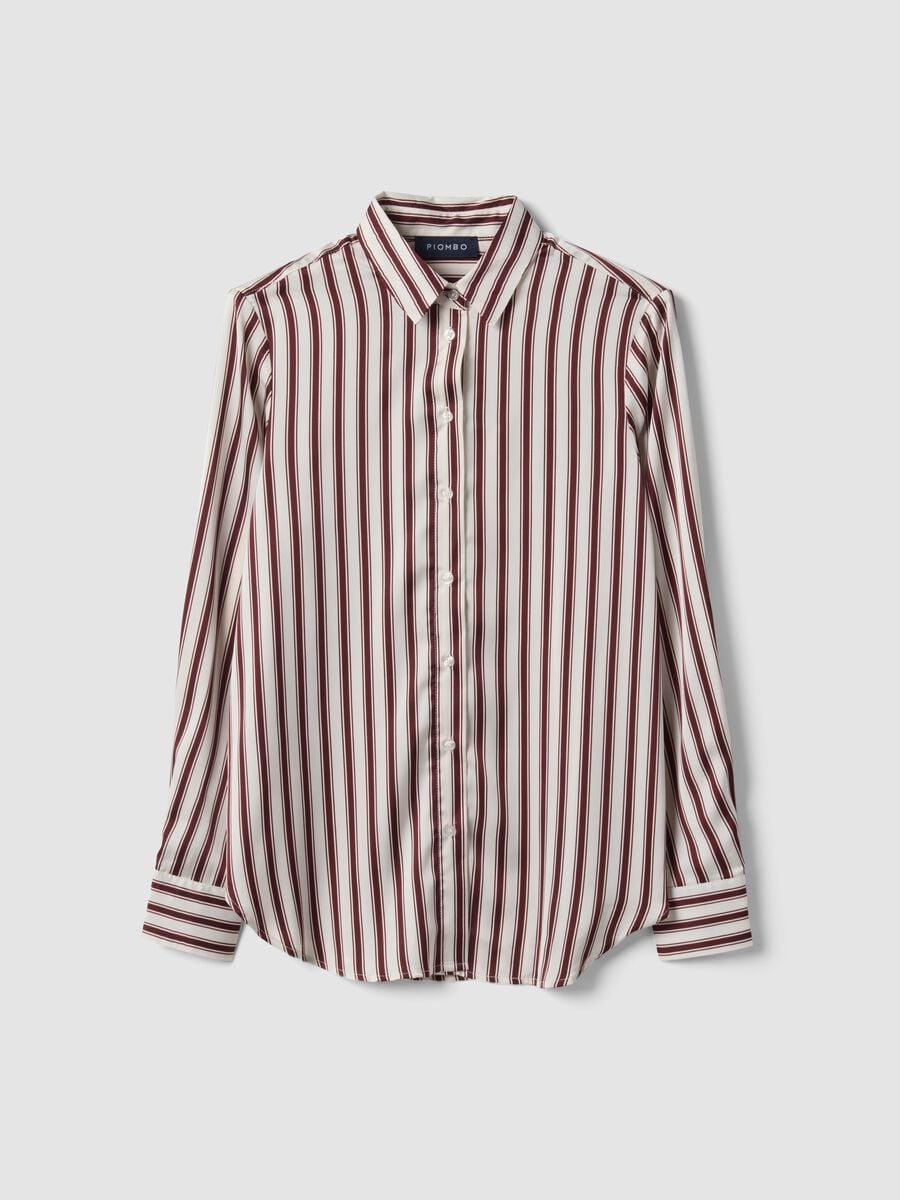 White regular-fit striped stretch shirt_4