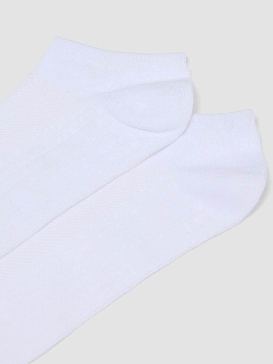 Tripack di calze sportive bianche alla caviglia in cotone organico elasticizzato_1