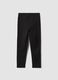 Girls&rsquo; black slim-fit stretch organic cotton treggings_1
