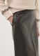 Black midi skirt with front slit_2