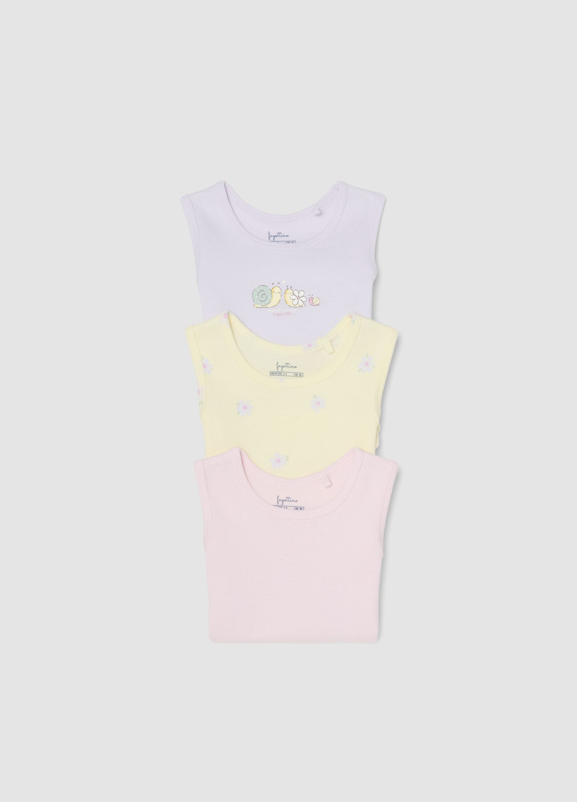 Newborn Multicolour Pure Cotton Bodysuit Tripack
