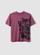 Purple pure cotton boys&rsquo; oversized T-shirt with print_3