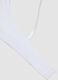 White stretch organic cotton triangle bra_1