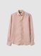 Slim Fit Long Sleeve Pink Pure Linen Shirt_4