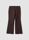 Brown flare trousers in stretch viscose_1