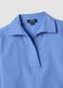 Light blue pure cotton V-neck top_5
