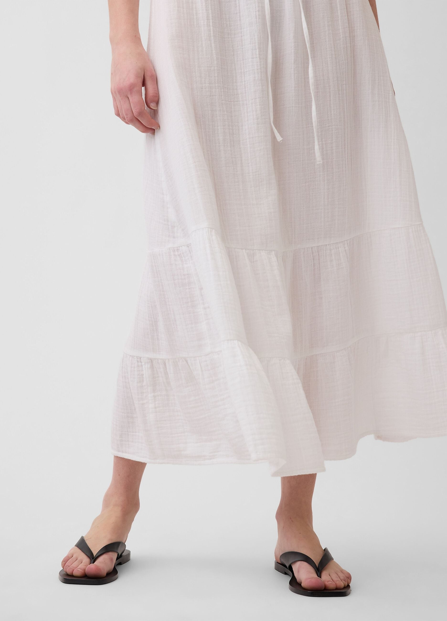 Long skirt in pure cotton