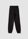 Black regular-fit jogger trousers in 100% organic cotton for girls_6
