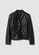 Black slim-fit blazer with classic lapels_4