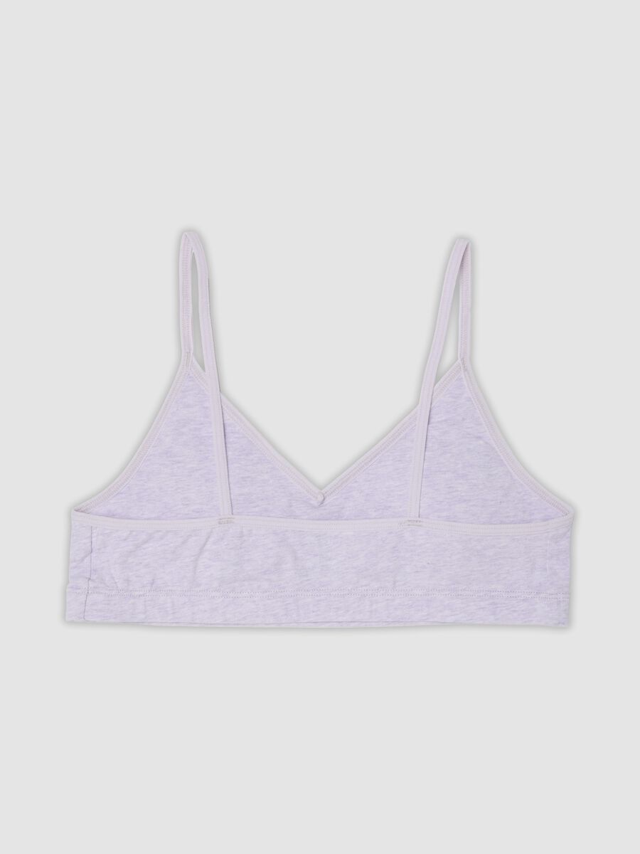 Purple organic cotton bra with thin straps for girls_1