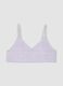 Purple organic cotton bra with thin straps for girls_1