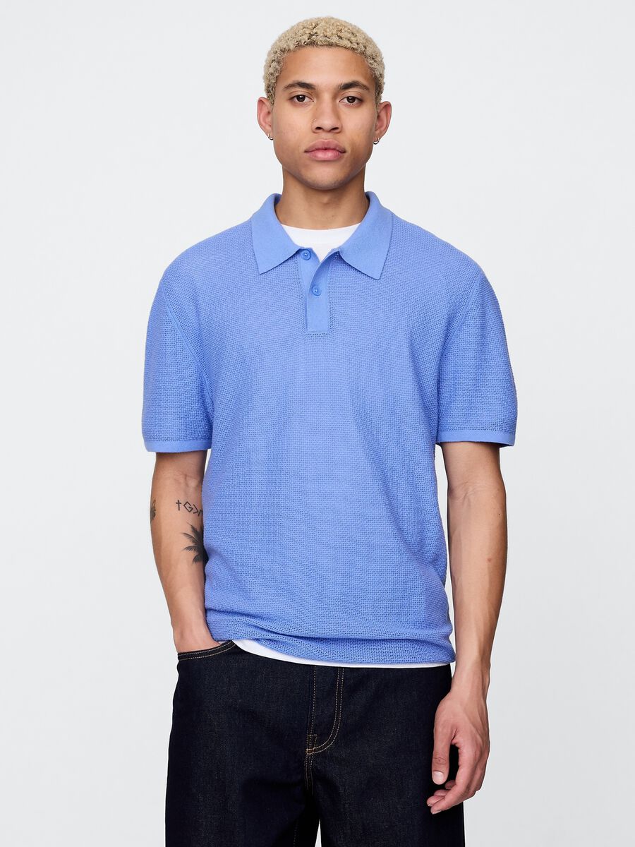 OVS Light Blue Short Sleeve Polo_0
