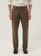Brown regular-fit stretch cotton chino trousers_1