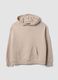 White cotton-blend hoodie sweatshirt, regular fit_0