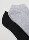 Multicolor Short Socks Tripack in Stretch Cotton Blend_2